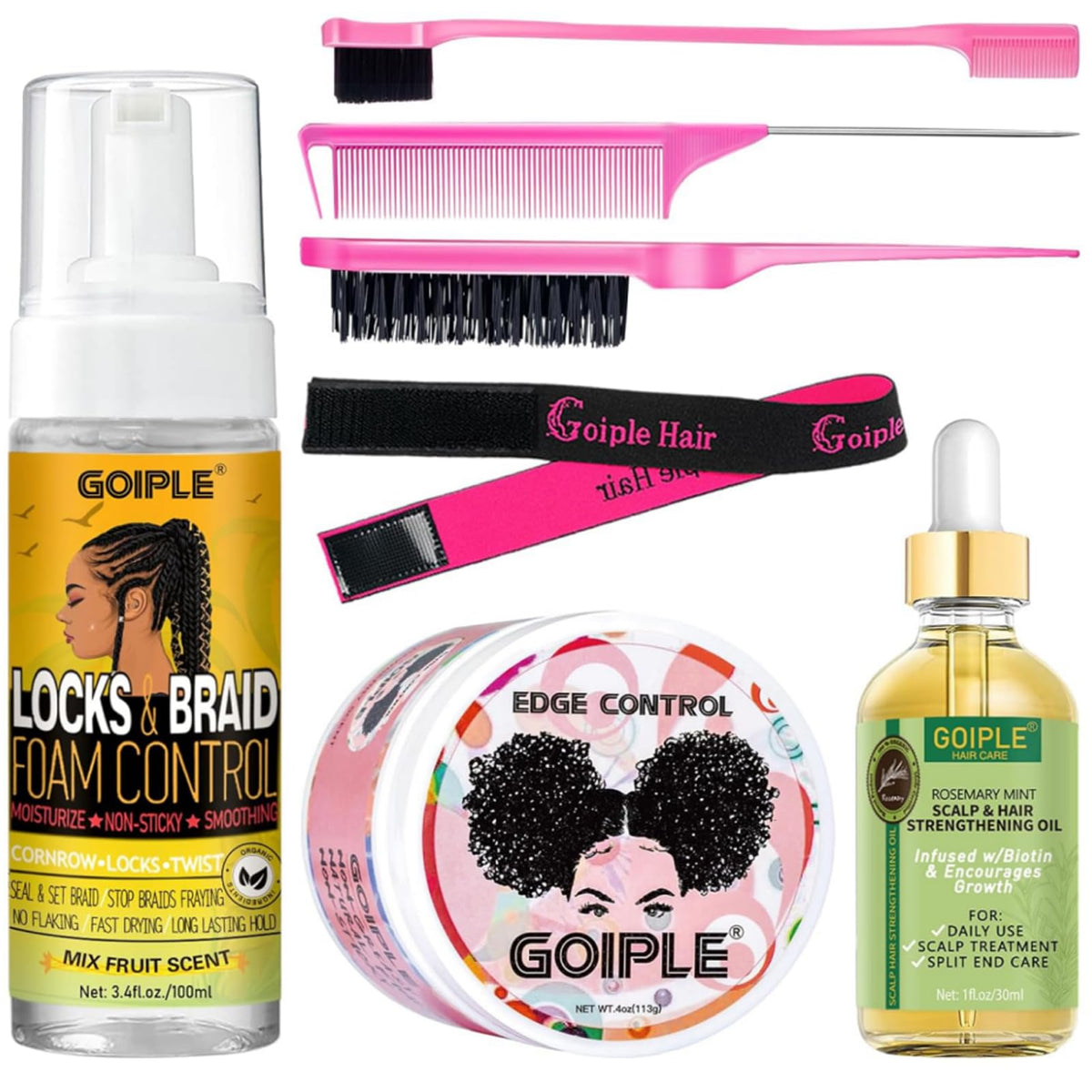 Goiple edge-control-wax bottle with strong hold for sleek edges