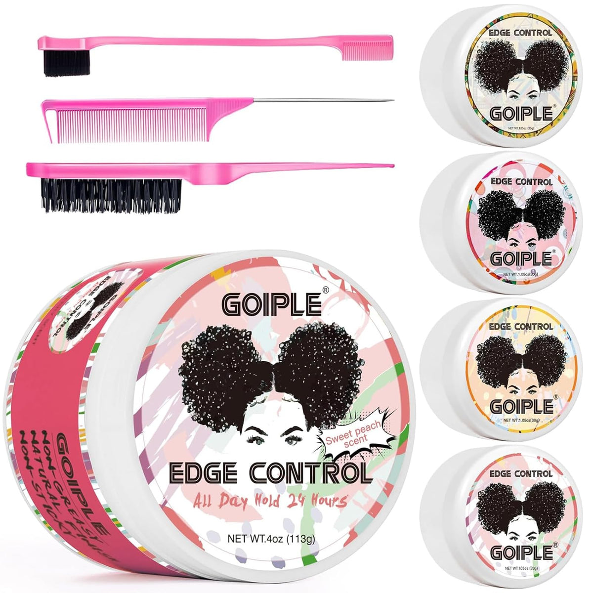 Goiple Edge Control Wax packaging shown for travel-ready edge styling