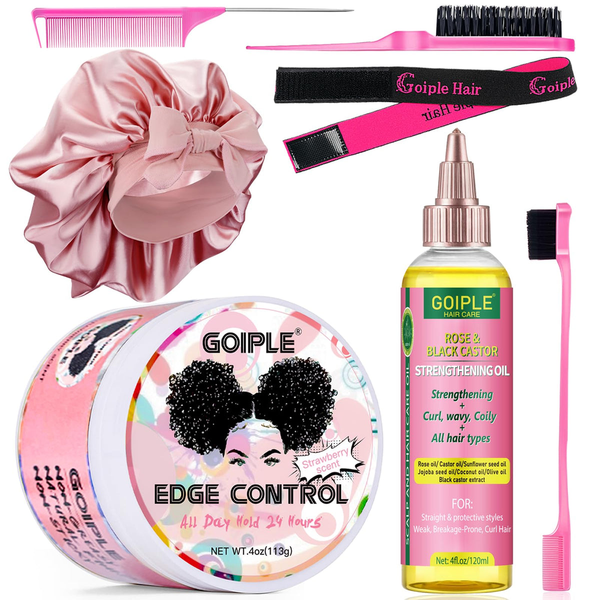 Goiple Edge Control Wax jar provides strong hold for sleek styles.