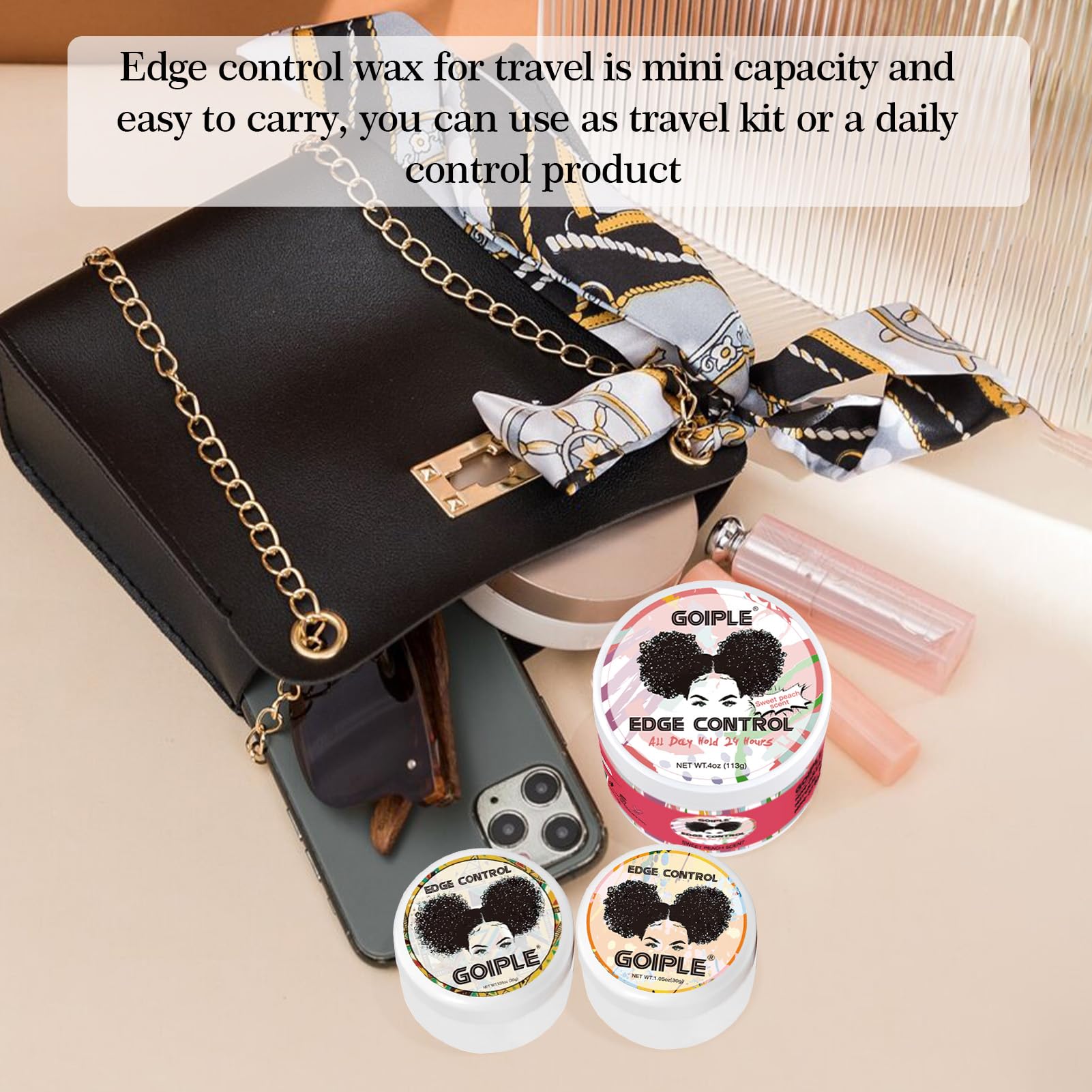 Goiple Edge Control Wax travel mini-pack proves compact, on-the-go hair control