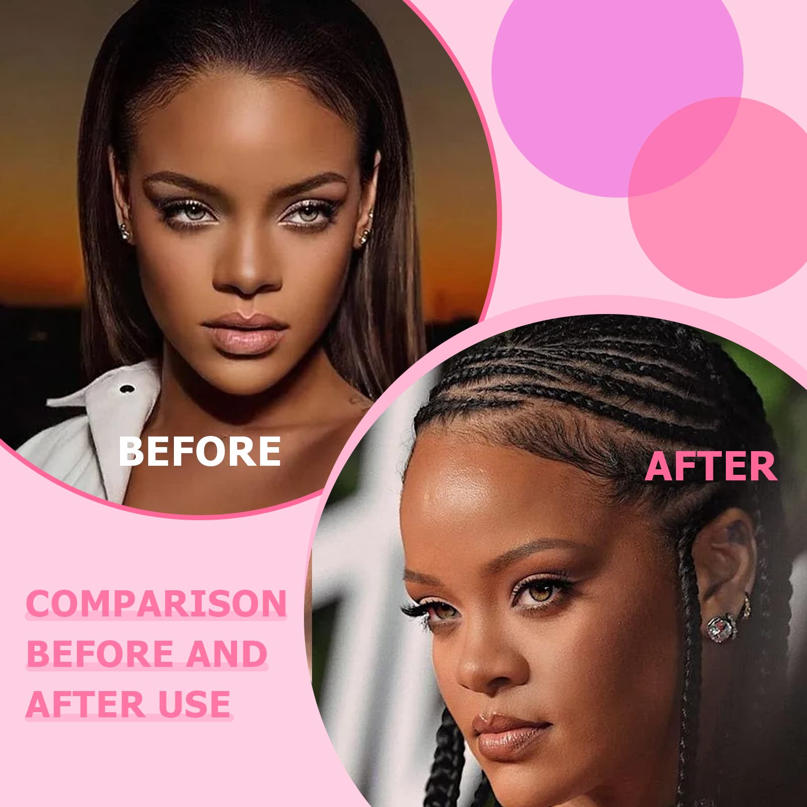 Goiple edge smoothing effect for neat, polished braids.