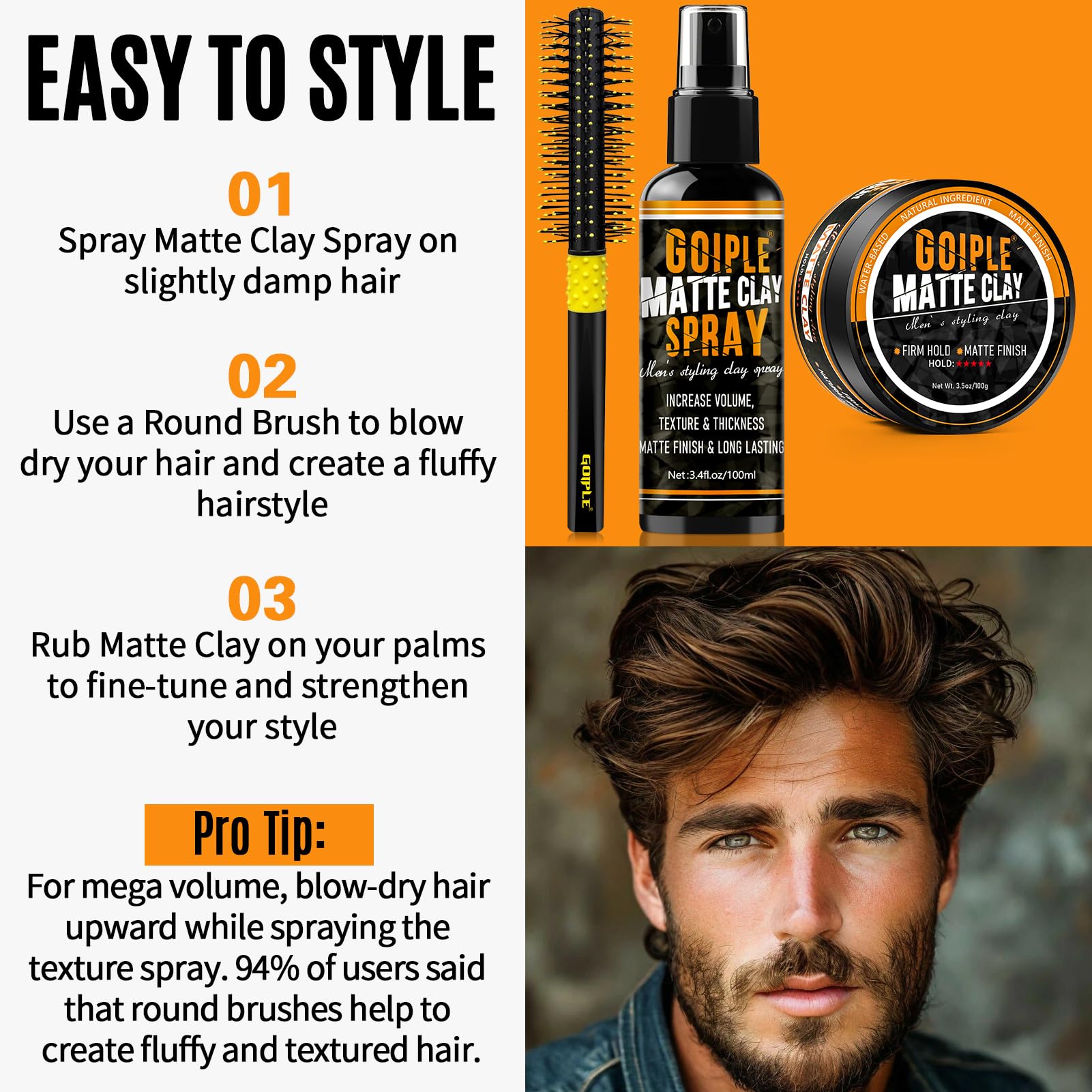 Goiple ideal for fine or thinning hair needing dimensional body.