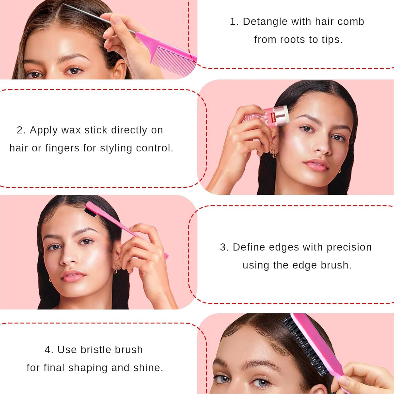Goiple frizz control formula for resilient hold.