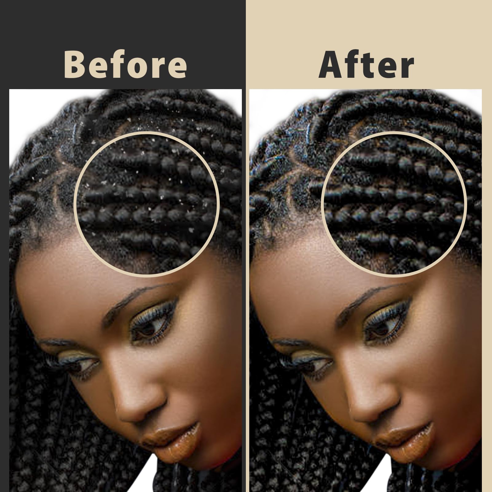 Goiple botanical extracts nourish braided hair while cleansing