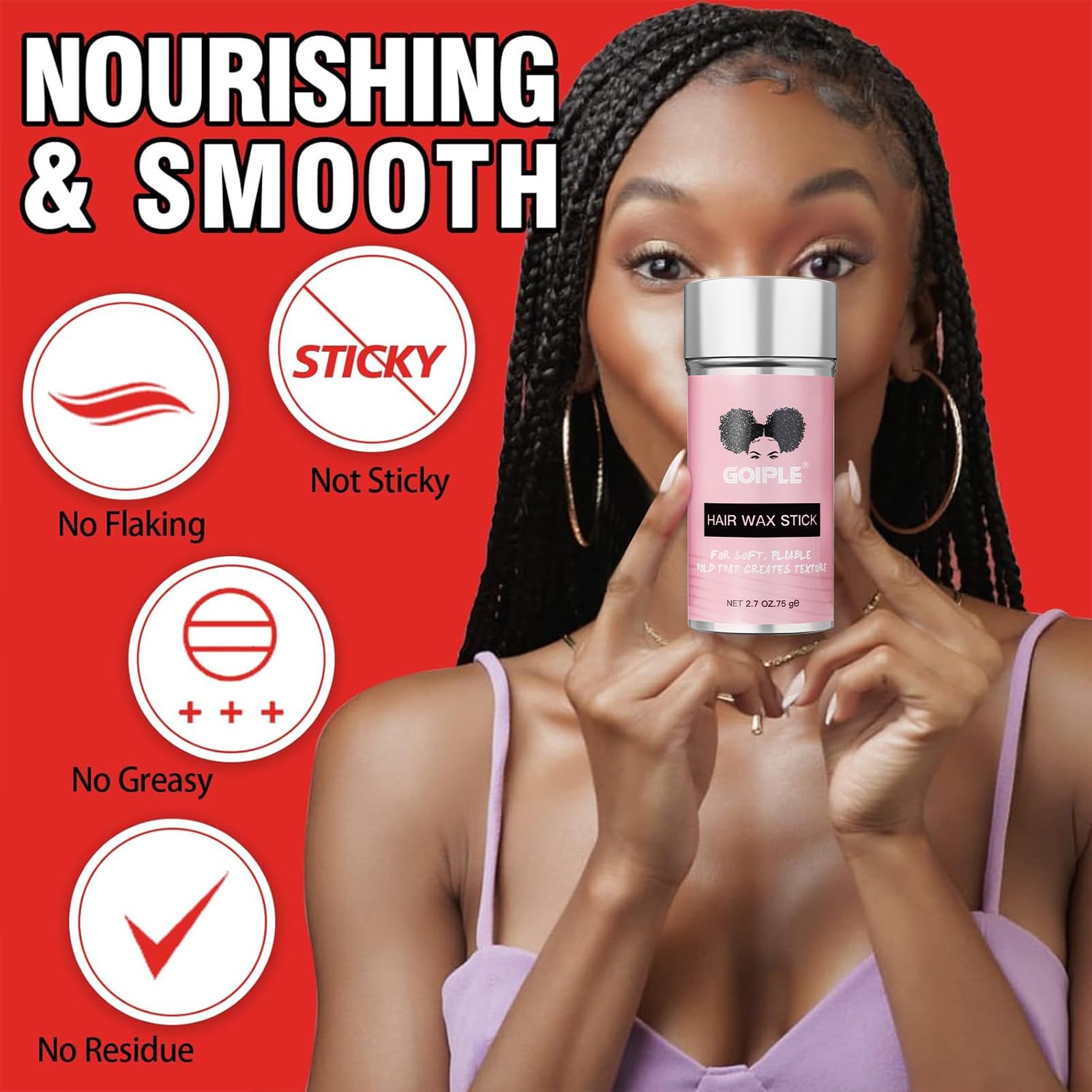 Goiple floral-scented hair stick adds fragrance while enhancing shine.