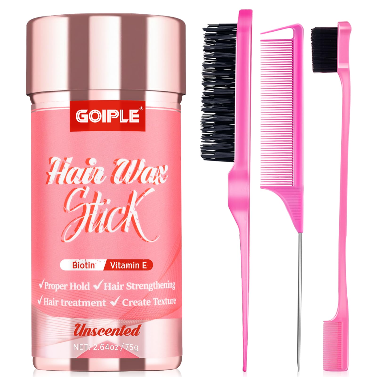 Goiple hair wax stick application for precise styling on the go.