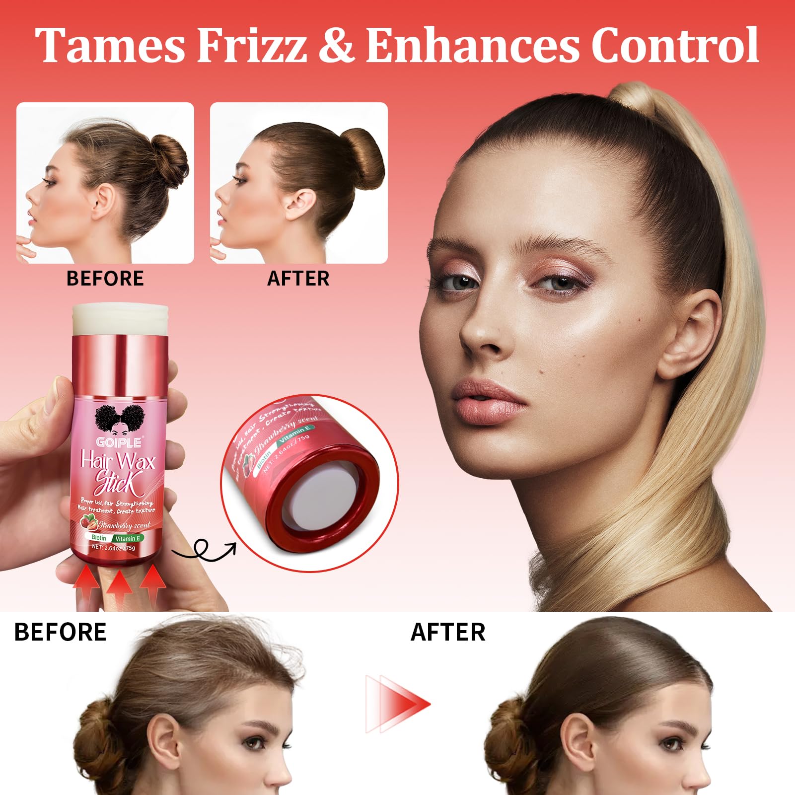 Goiple Hair Wax Stick easy application for precise, mess-free use