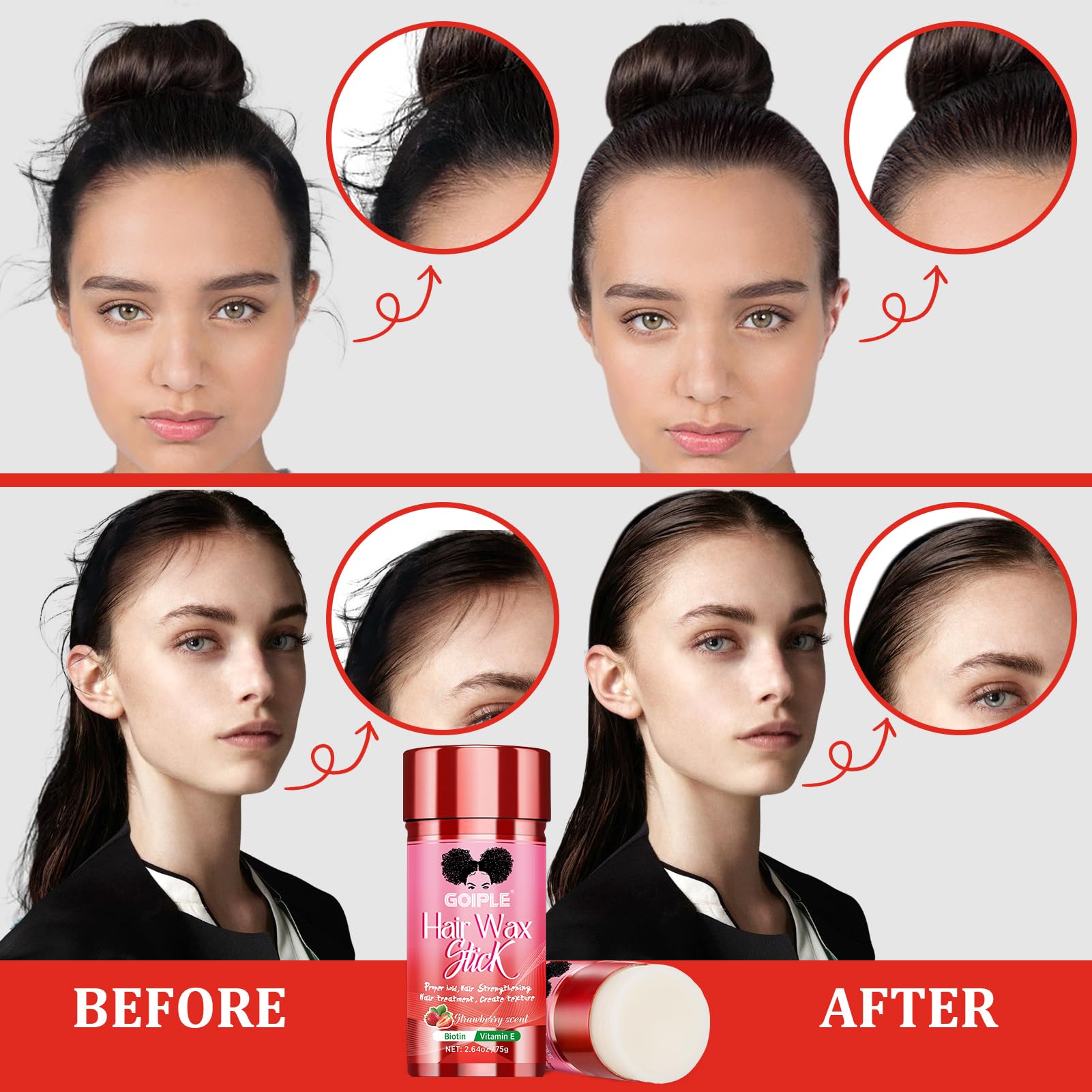 Goiple Hair Wax Stick flyaways control for tidy finish