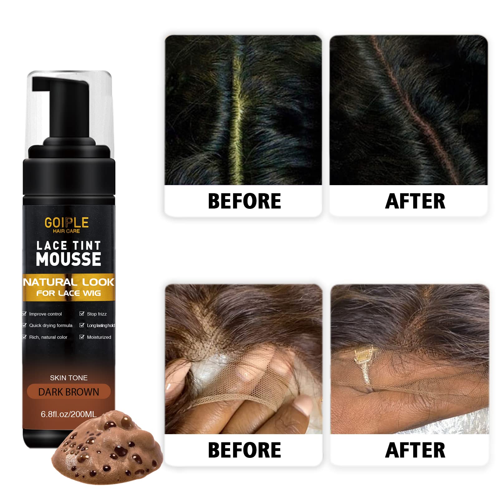 Goiple hair wax stick supports edge control and touch-ups.