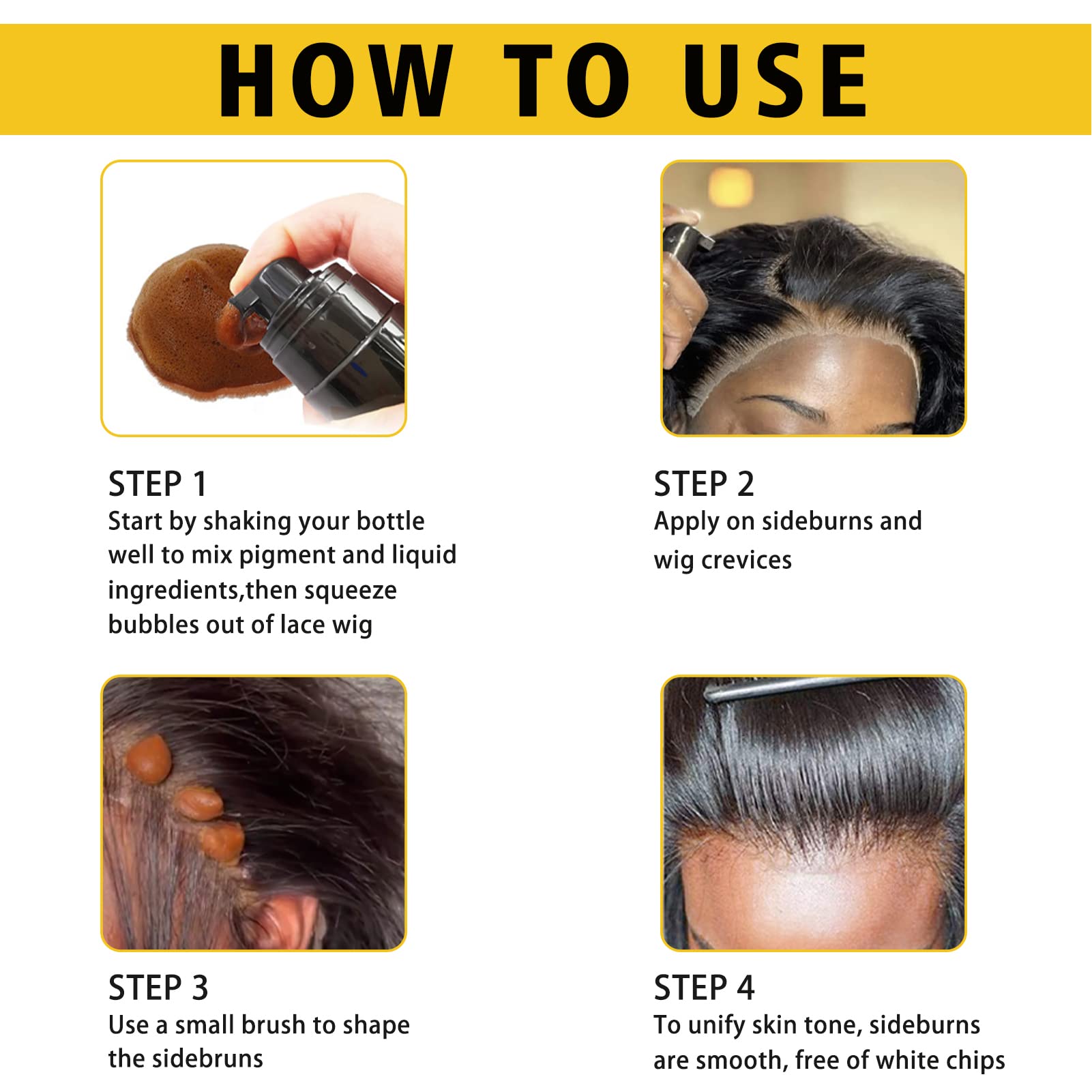 Goiple Lace Tint Mousse color swatch dark brown provides depth