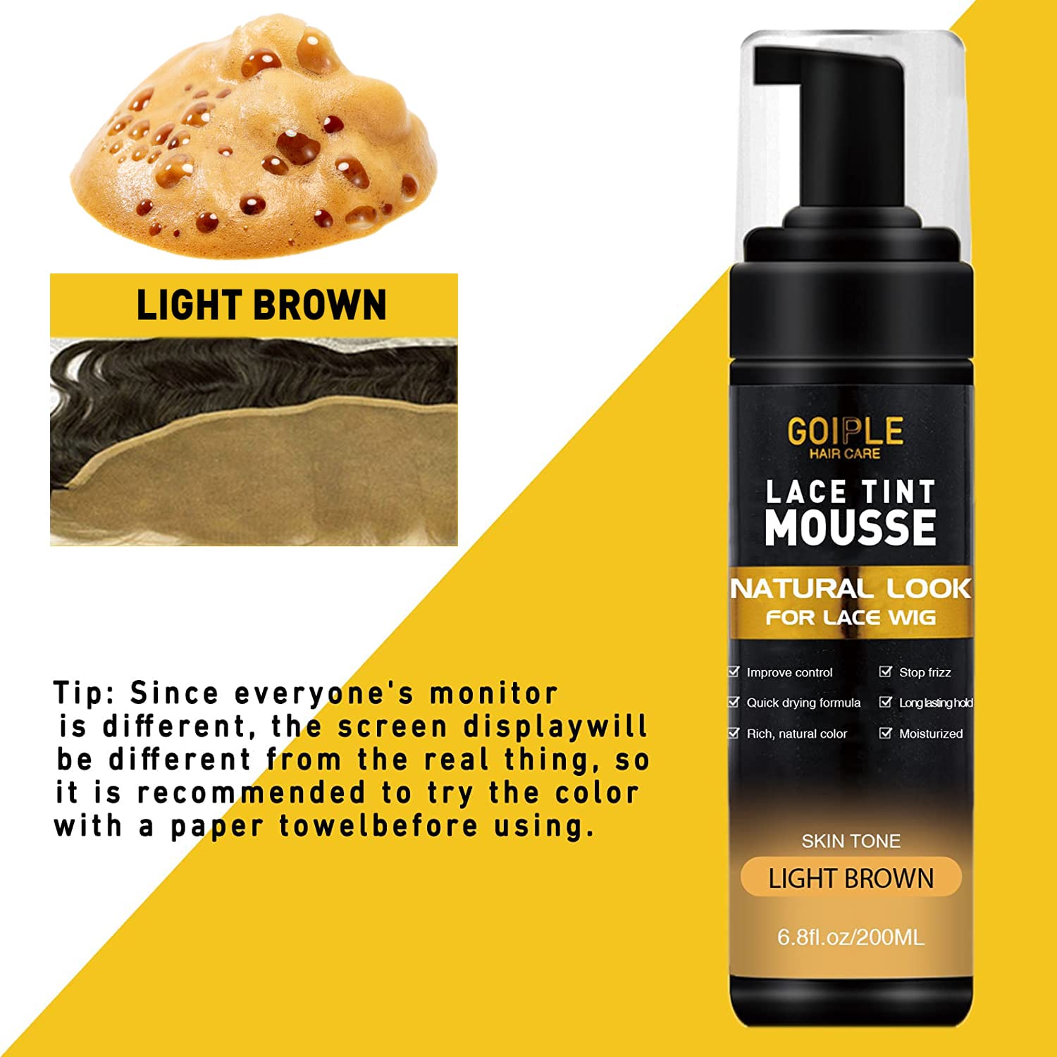 Texture close-up shows dense, alcohol-free formula drying rapidly.