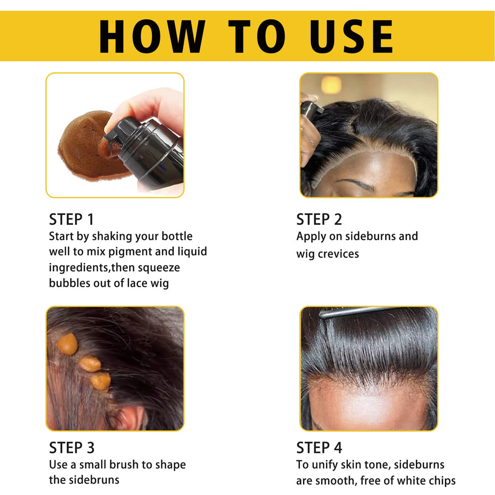 Mousse used on stock caps and toupees for even tinting