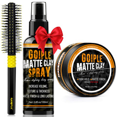 Goiple matte clay texturizing spray delivers flexible, grease-free hold for all-day definition.