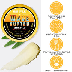 Goiple men's waves training cream defines 360 waves with a consistent pattern.