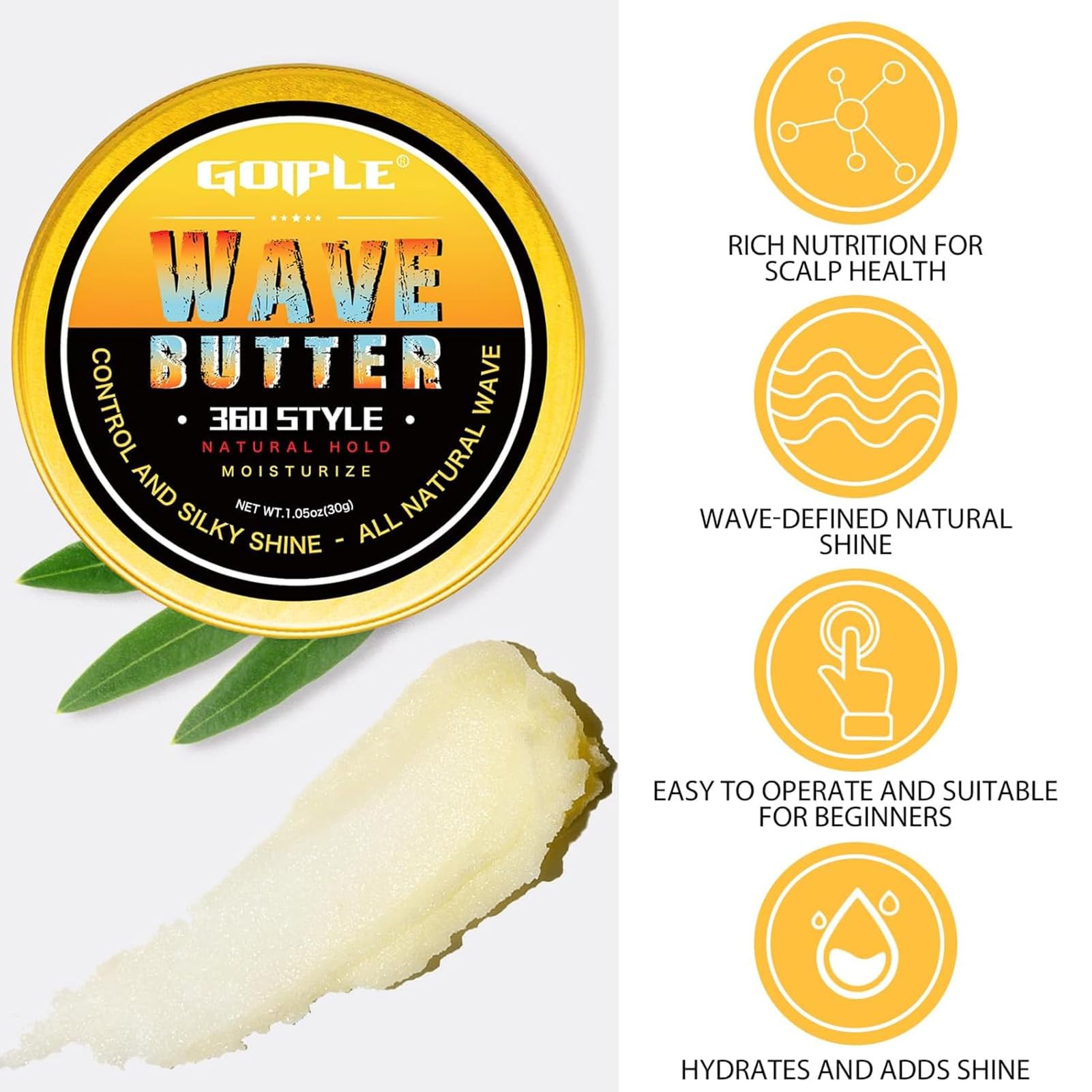 Goiple pocket palm combs for detangling and wave pattern grooming.