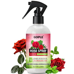 Goiple Rose Water Hair Spray bottle providing a refreshing hydrating mist for locs.