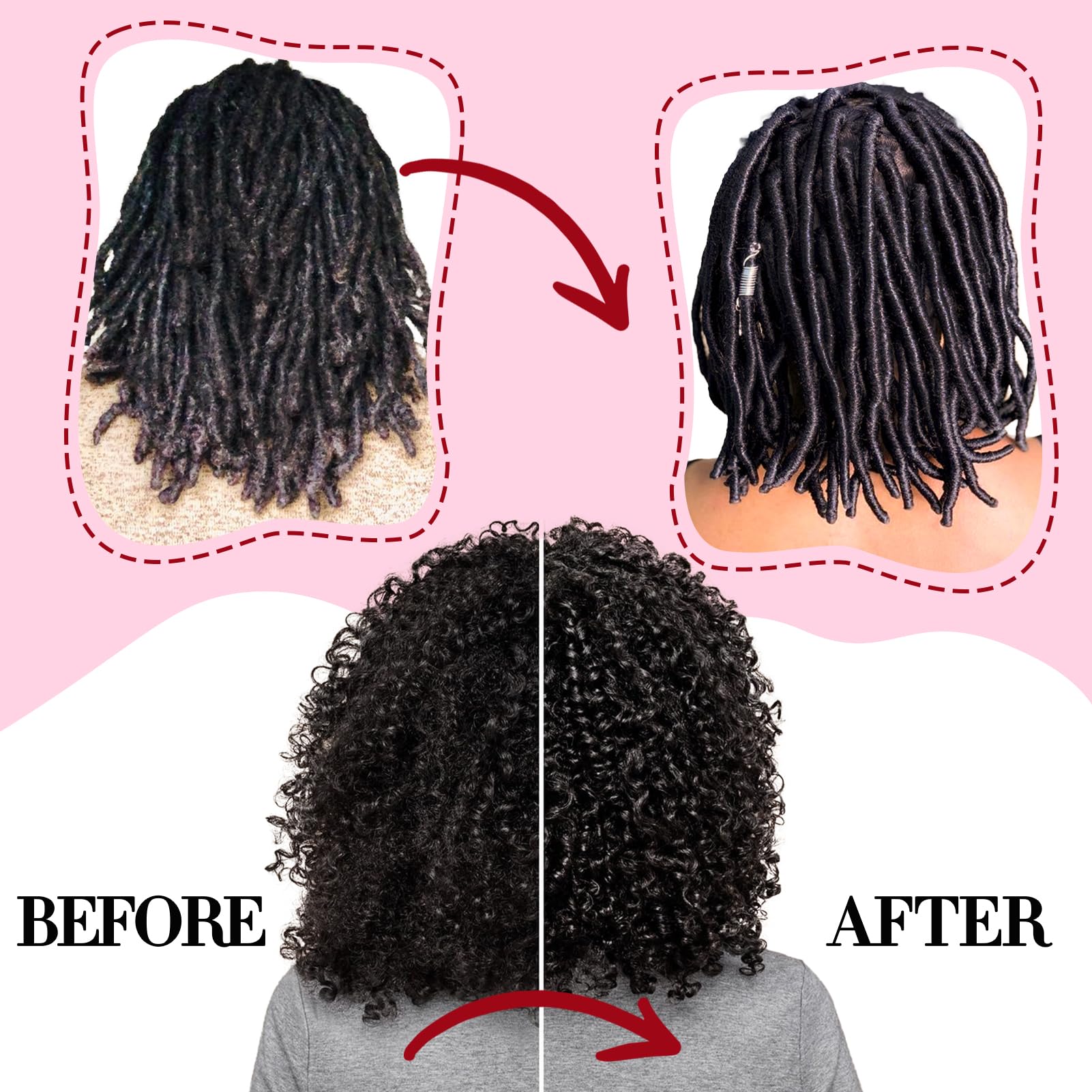 Goiple Rose Water bottle demonstrates lightweight, non-greasy hydration for locs.