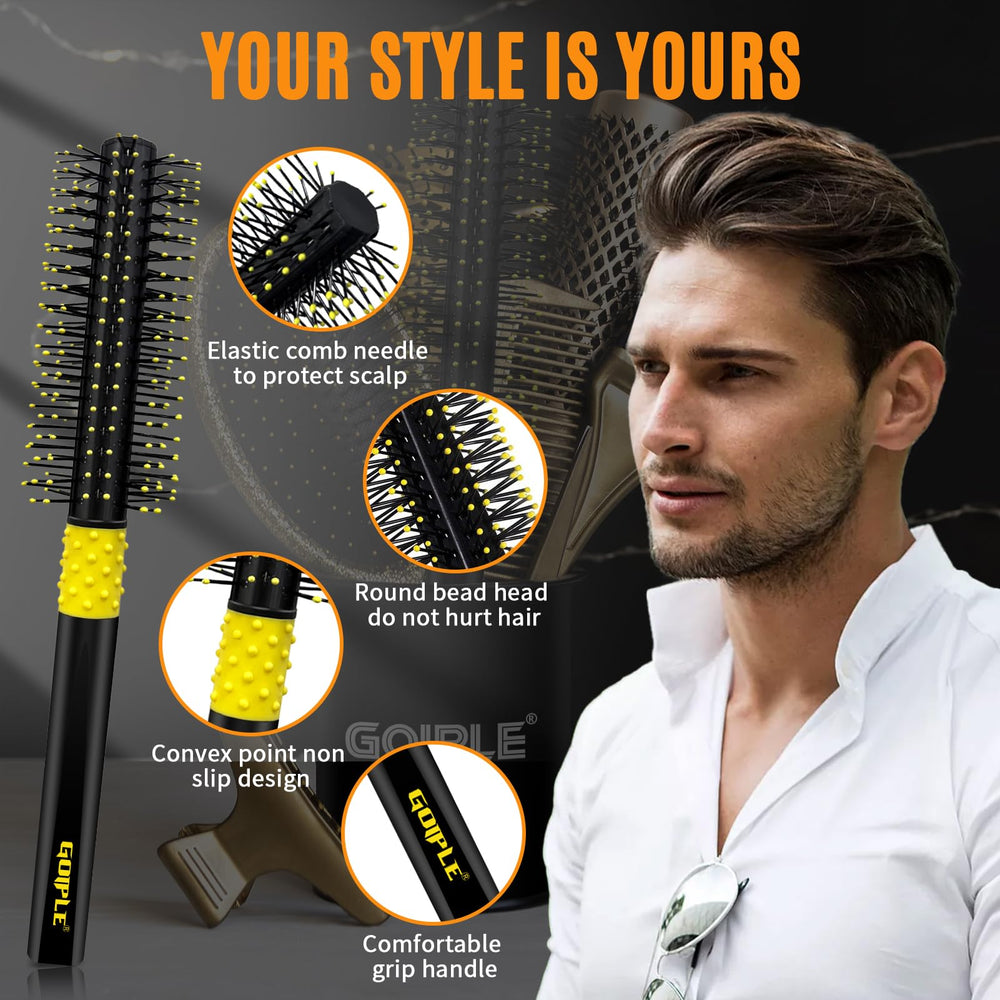 Goiple round-brush use boosts lift and separation for textured looks.