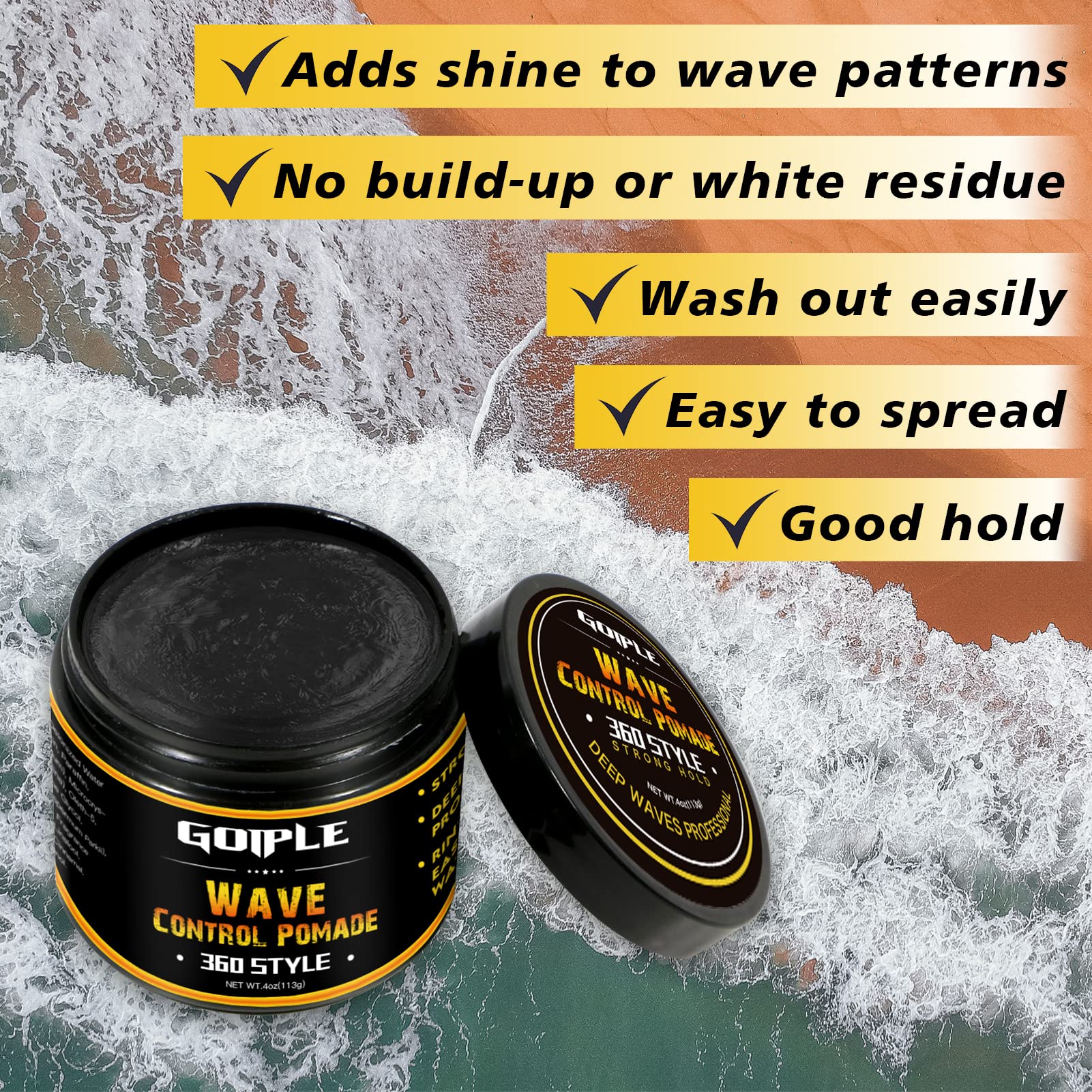 Goiple shea butter moisture nourishes scalp during styling.