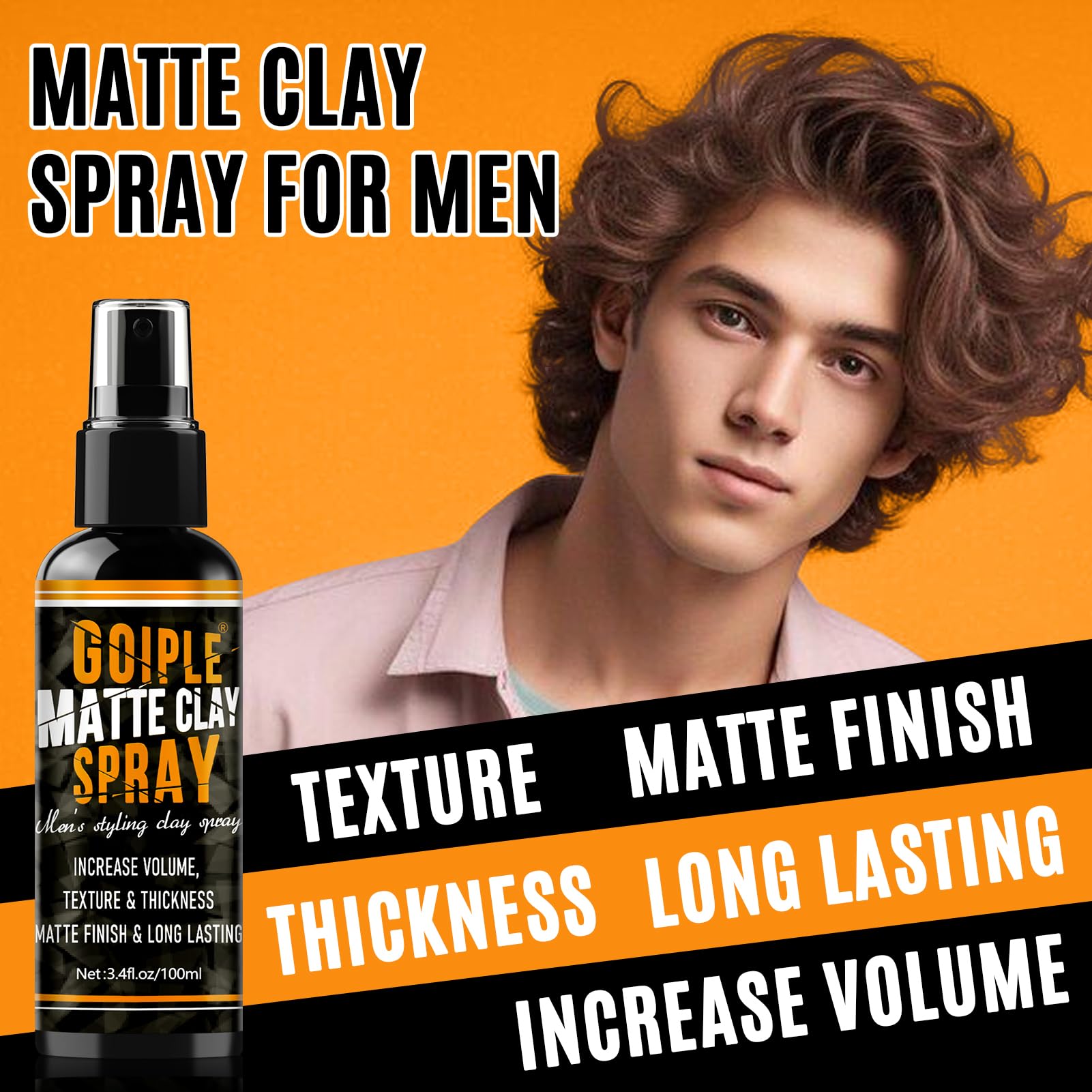 Goiple spray-trigger clay mist coats strands evenly for precise sculpting.