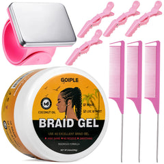 Goiple strong hold braiding gel bottle for sleek, long-lasting braids.