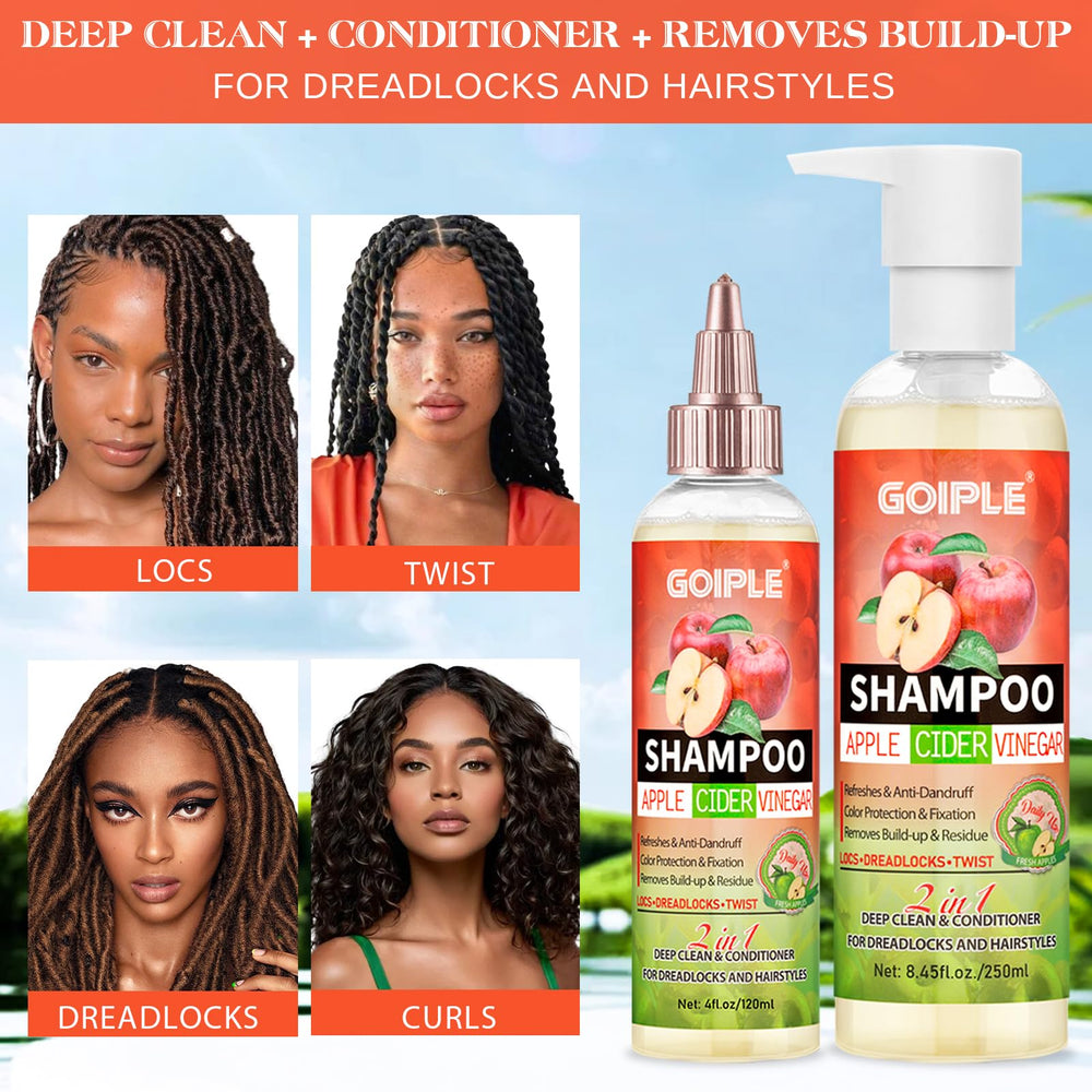 Goiple sulfate-free formula signals a gentle cleanse for textured hair.