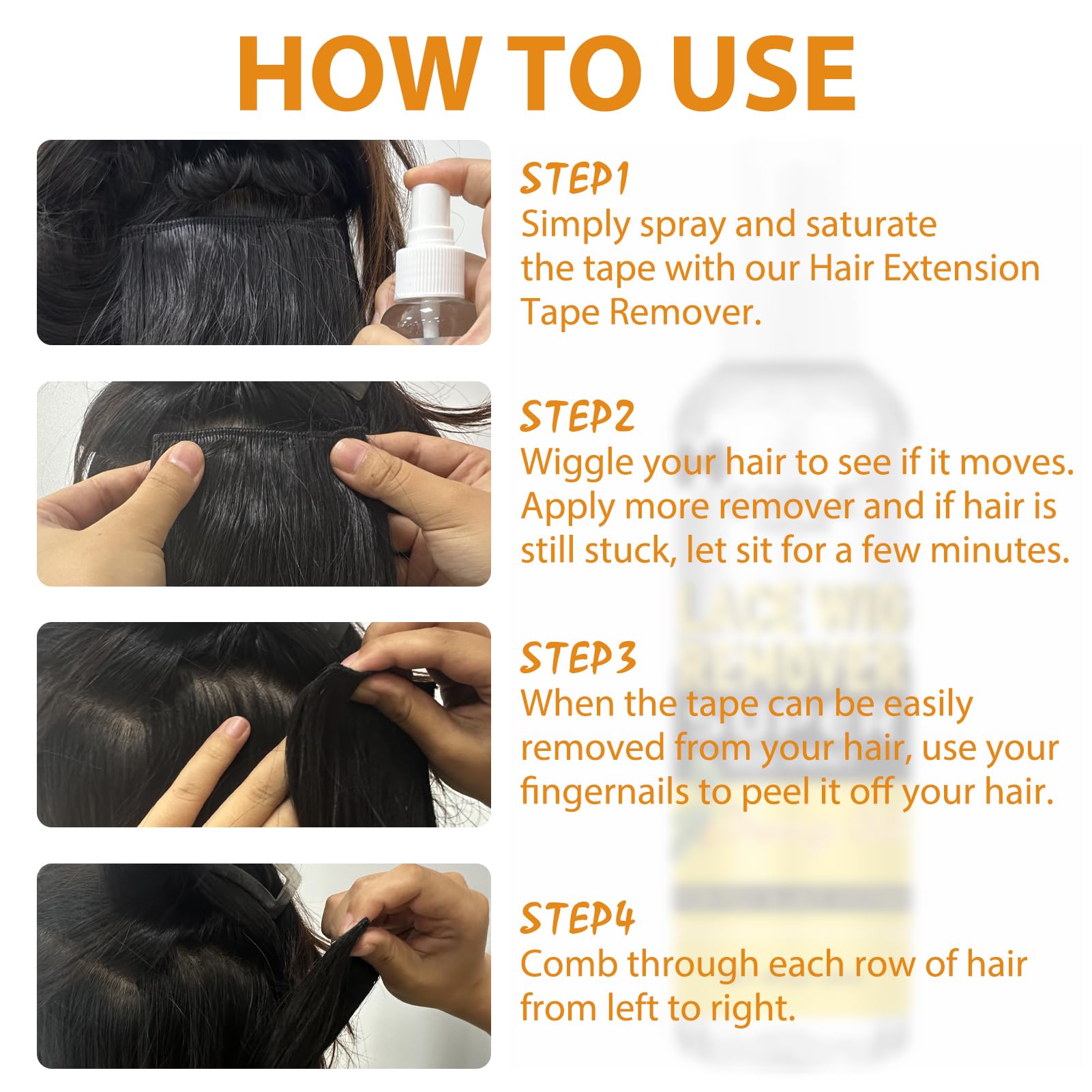 Goiple watery texture adhesive remover protects hair without build-up.