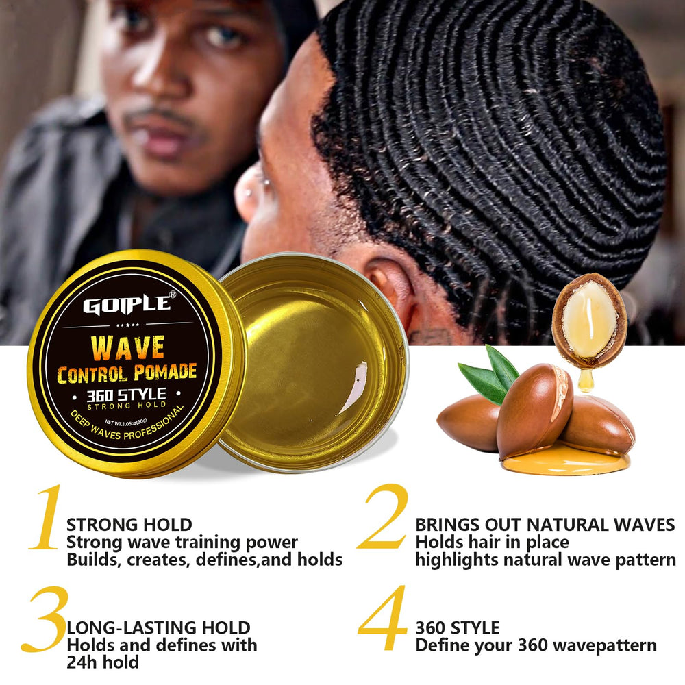 Goiple wave butter tin for deep definition and moisture.