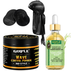 Goiple wave pomade oil set for defined waves and easy grooming.