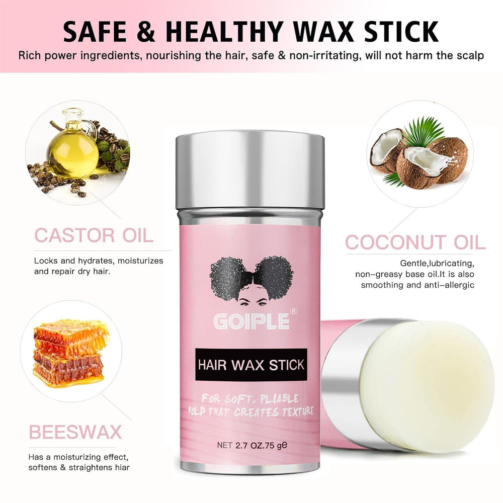 Goiple wax stick in hand for quick on-hair application.