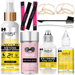 Goiple Wig Accessory Essentials Kit packaging showing all contents