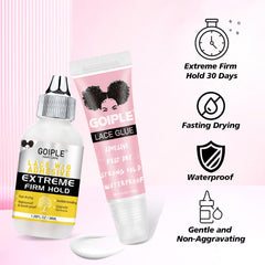 Goiple adhesive dries clear for an undetectable lace front