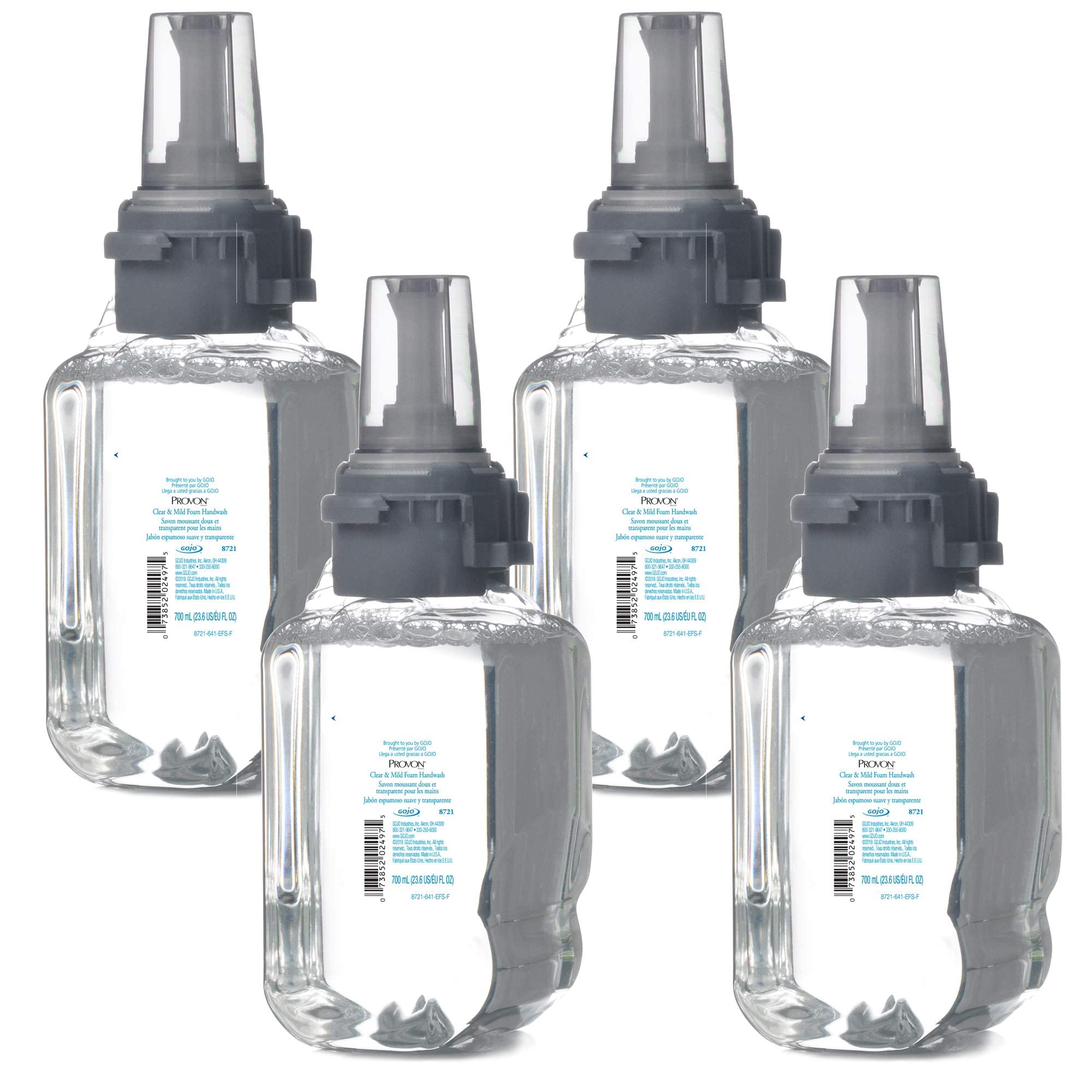GOJO PROVON clear and mild foam bottle refill for fragrance-free hand cleansing.