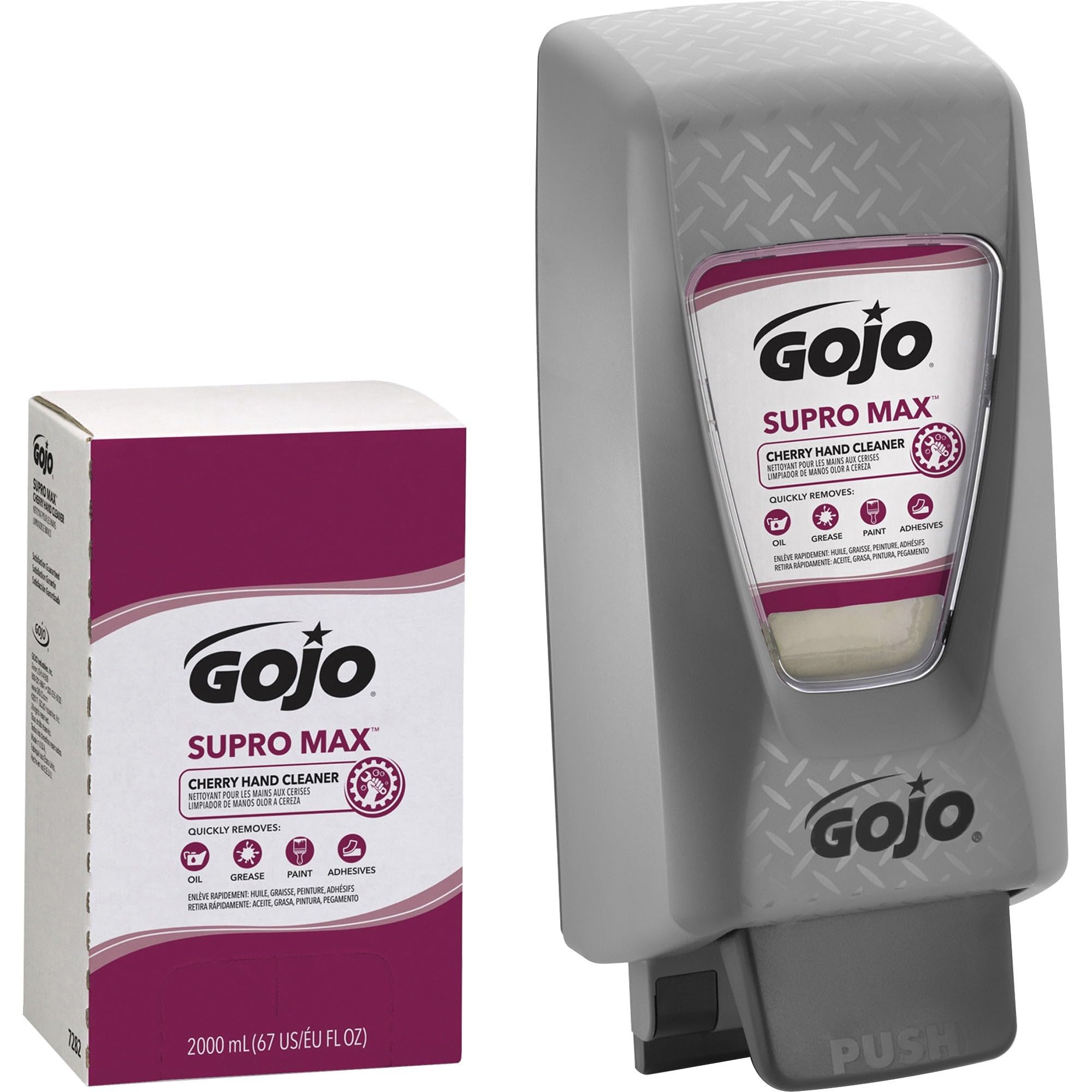GOJO SUPRO+MAX Cherry foaming lotion conveys luxurious hand cleansing experience.