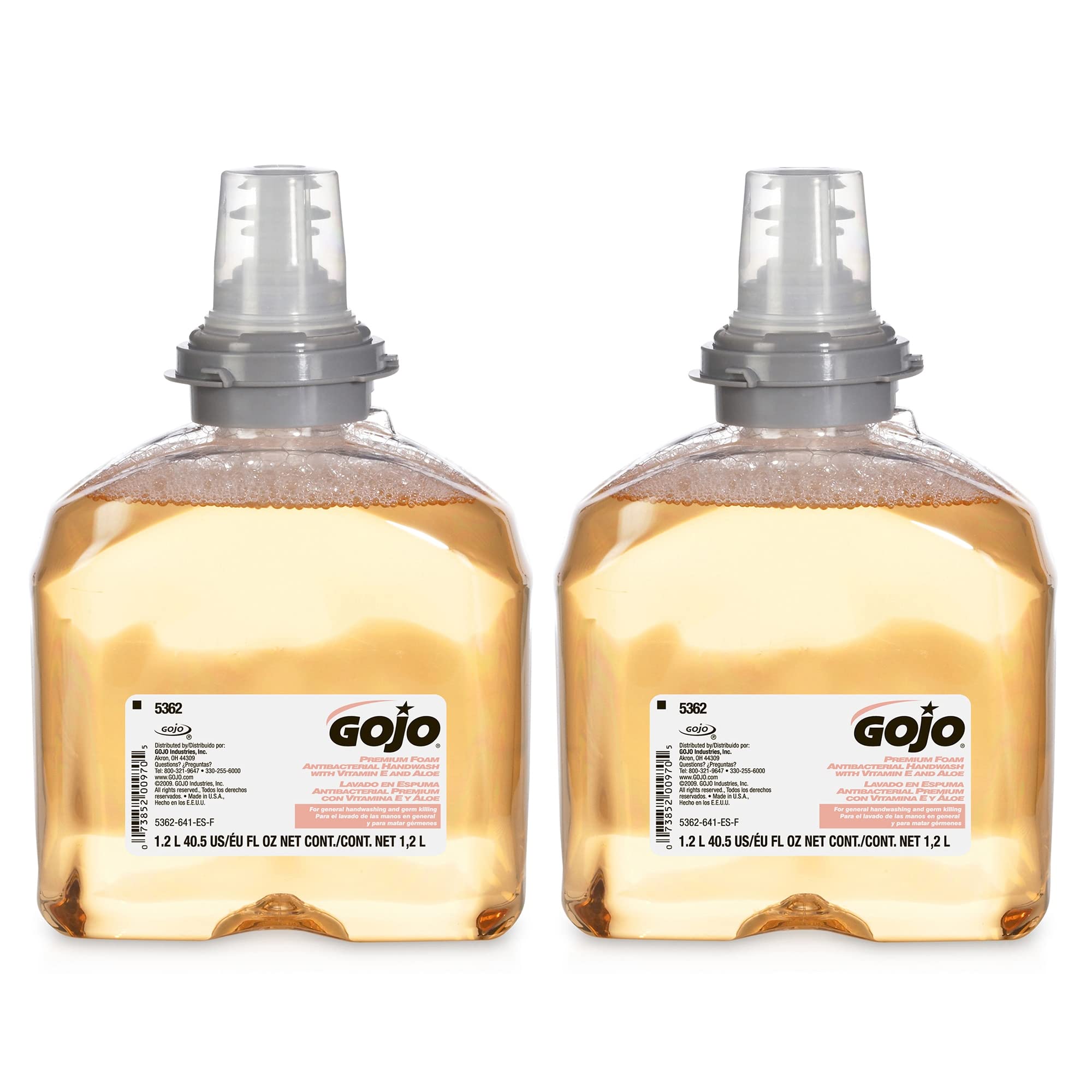 GOJO TFX premium foam handwash refill 1200mL for quick restocking in busy restrooms.
