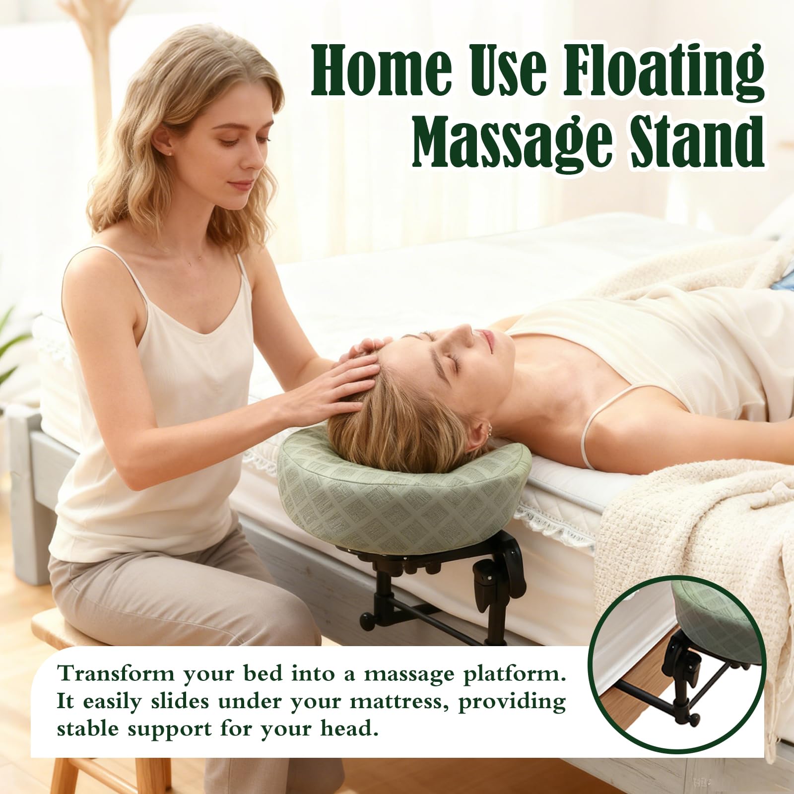 GOKKYOA under-mattress base provides stable support for a secure at-home therapy setup.