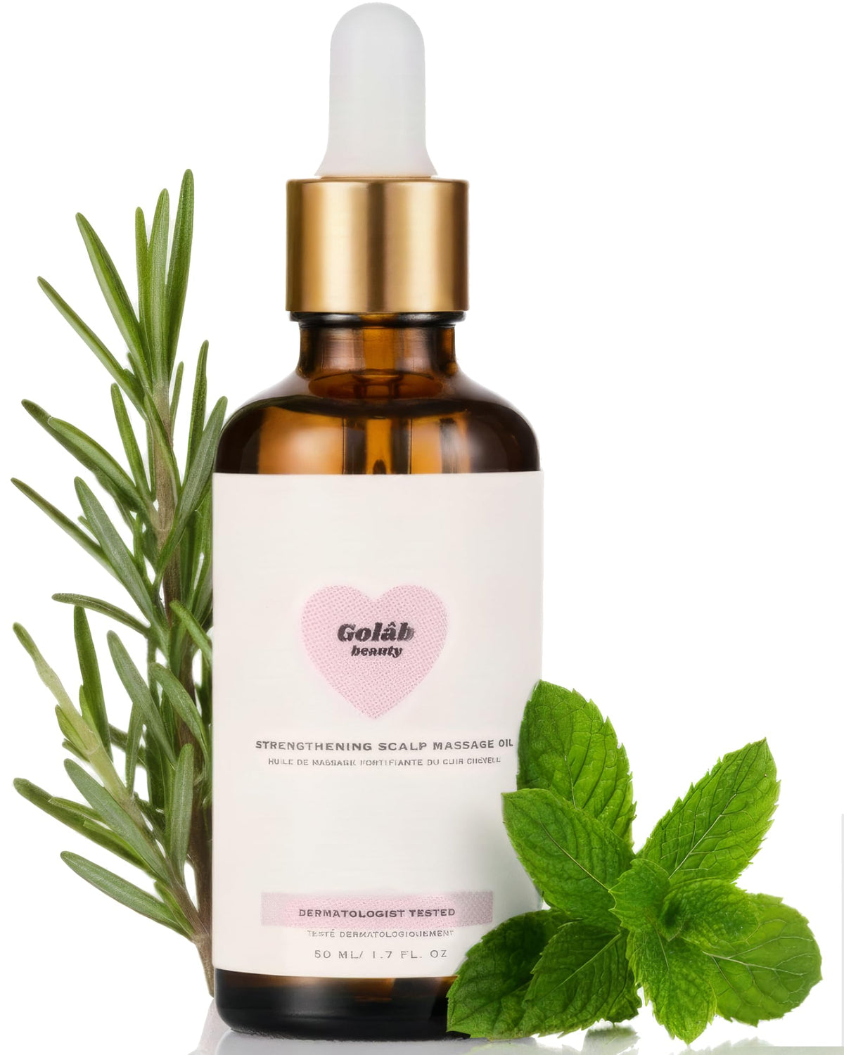 Golab Beauty Rosemary Scalp Treatment bottle showing nourishing organic formula for healthier hair