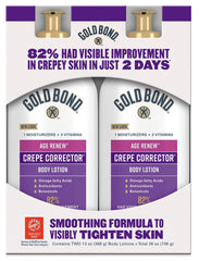 Gold Bond Age Renew Crepe Corrector bottle front for smoother skin