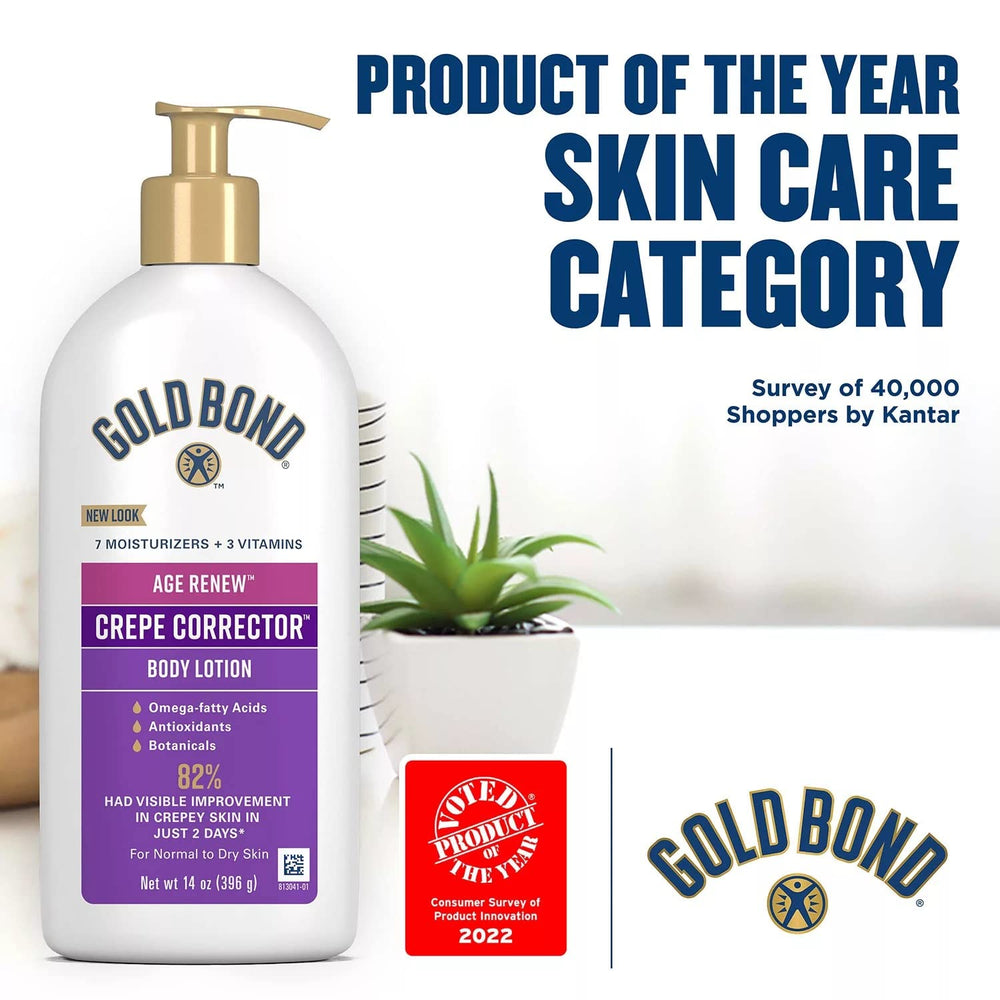 Gold Bond Age Renew Crepe Corrector dual-pack for smoothing routine