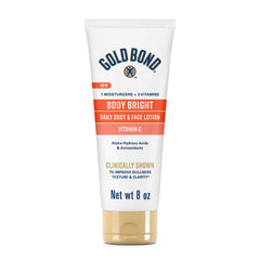 Gold Bond Body Bright lotion bottle front for daily use and radiant skin