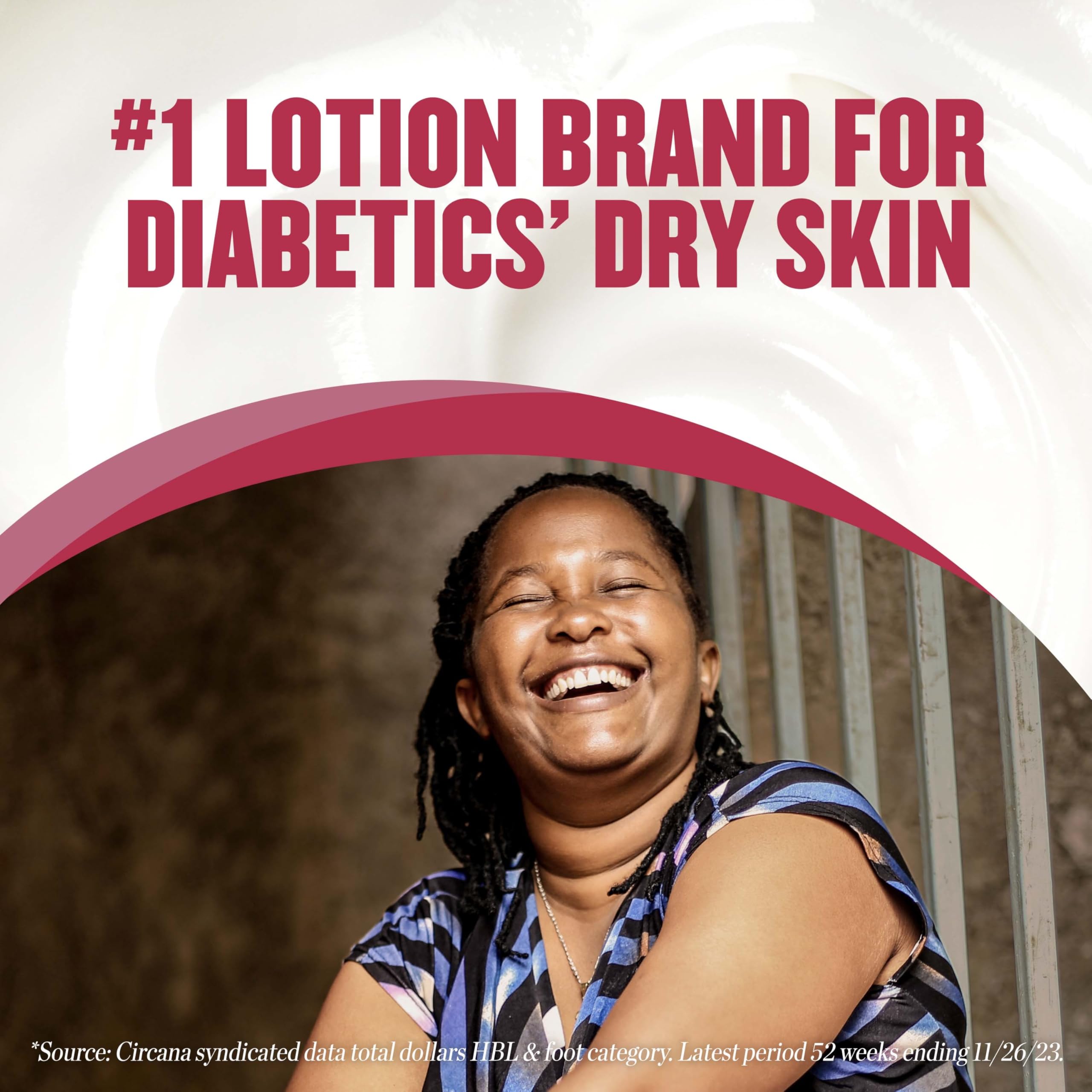 Gold Bond diabetics foot cream on heel being smoothed for rough skin relief.