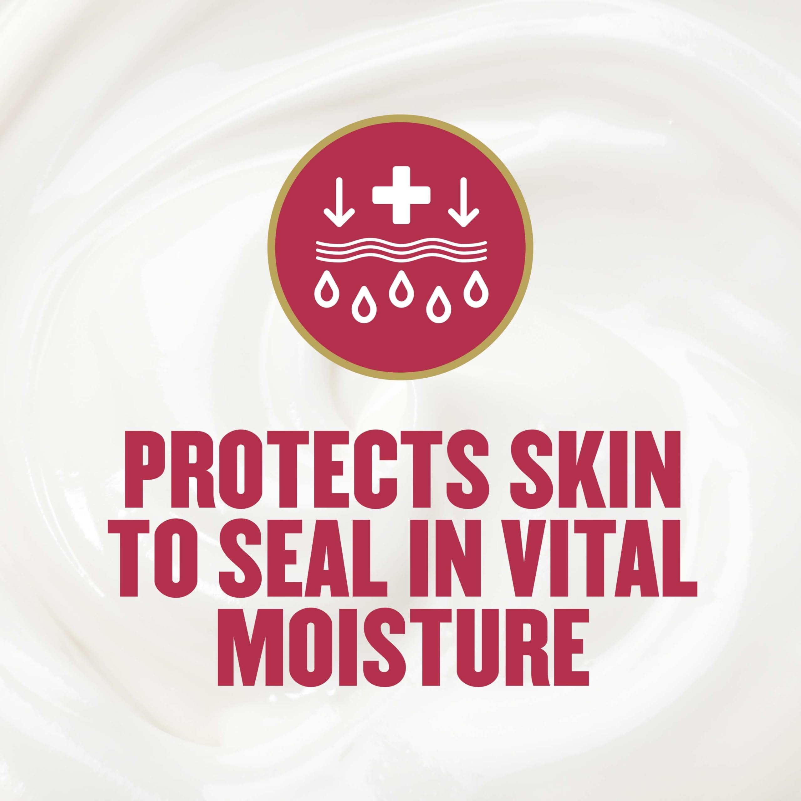 Gold Bond petrolatum-based formula protecting dry skin areas.