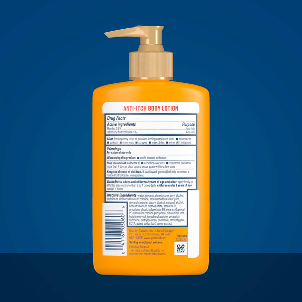 Fragrance-free Gold Bond label close-up highlighting dermatologist-tested status