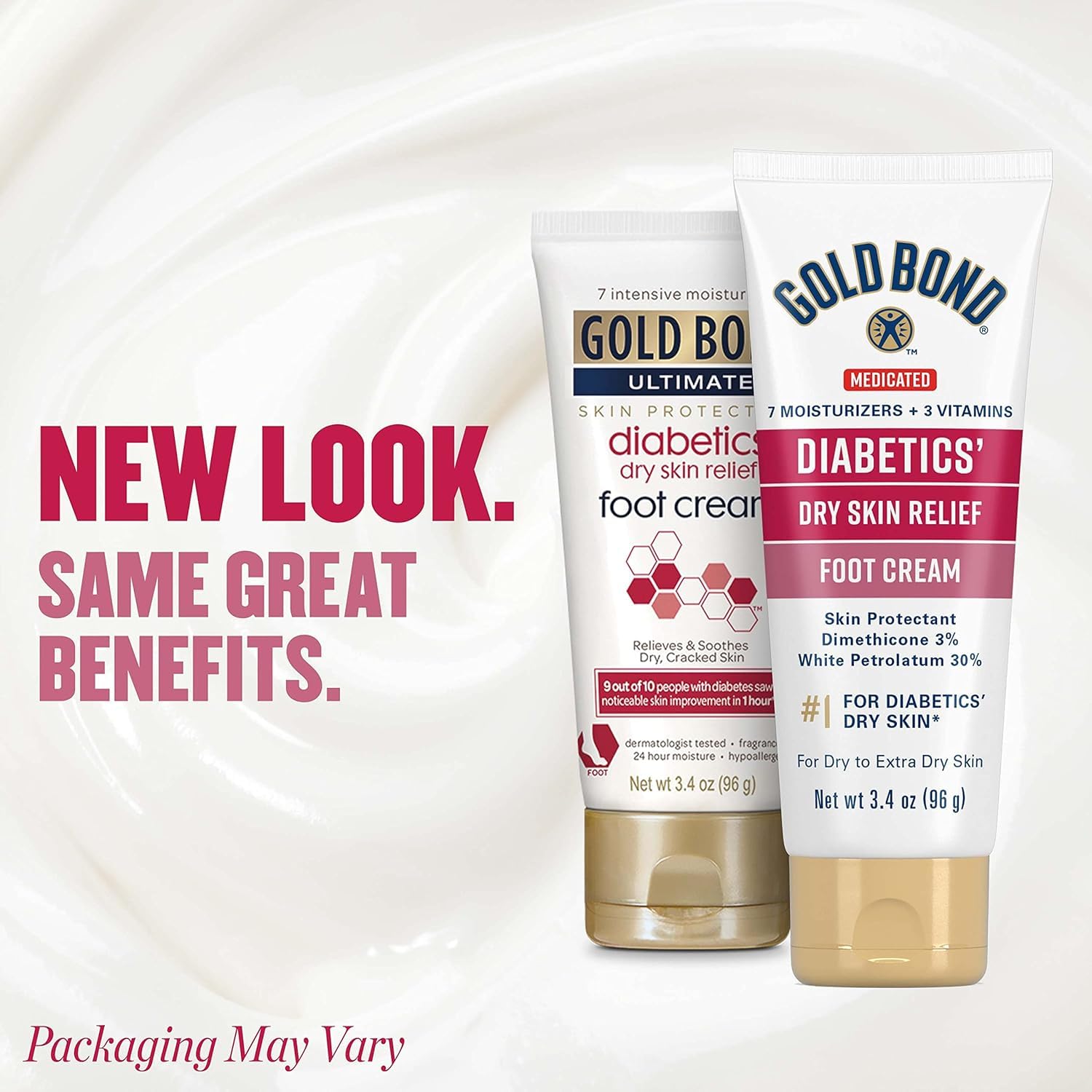 Gold Bond Ultimate Diabetics' Foot Cream helps rough, dry skin on heels
