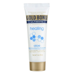 Gold Bond Aloe Lotion being applied to a hand demonstrating quick absorption