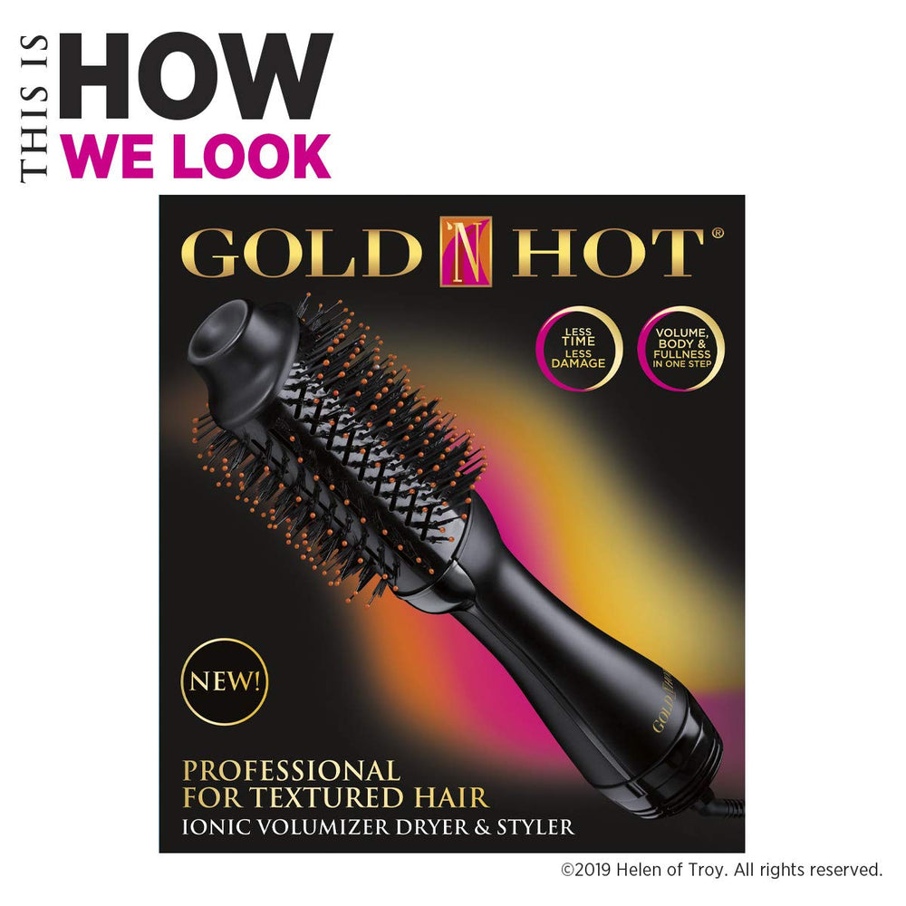 Gold N Hot ergonomic black handle for comfortable grip.