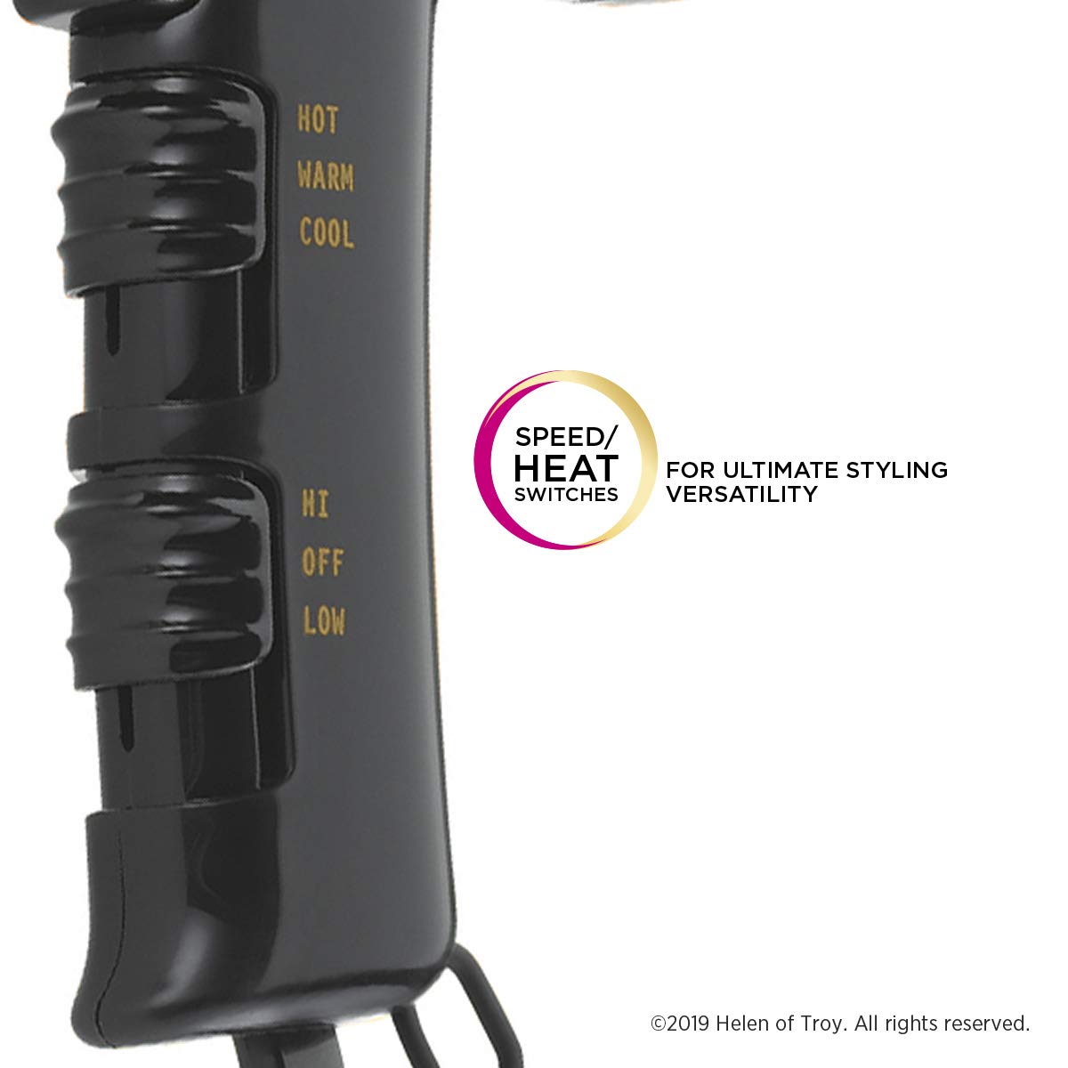 Gold N Hot GH8135 dryer with air concentrator attachment enables precise airflow.