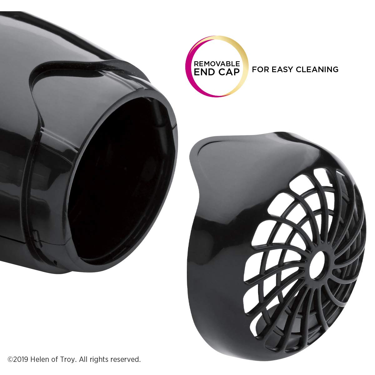 Gold N Hot GH8135 dryer removable end cap supports easy cleaning.