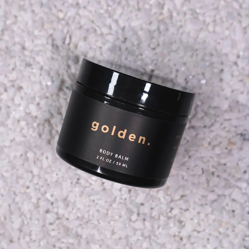 Golden Grooming Co. balm on feet or knuckles for soothing moisture.