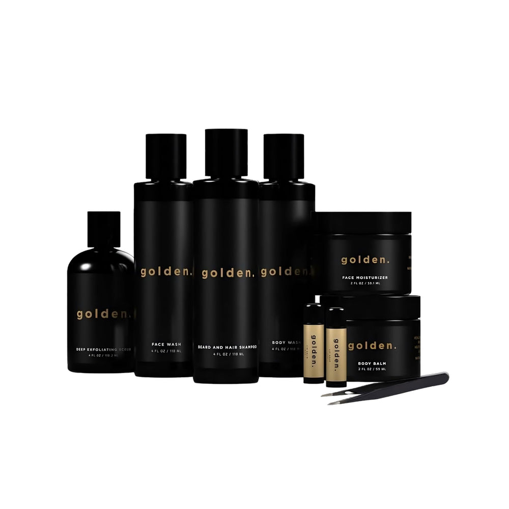 Golden Grooming The Unbearded Bundle face wash cleanses and refreshes for balanced skin
